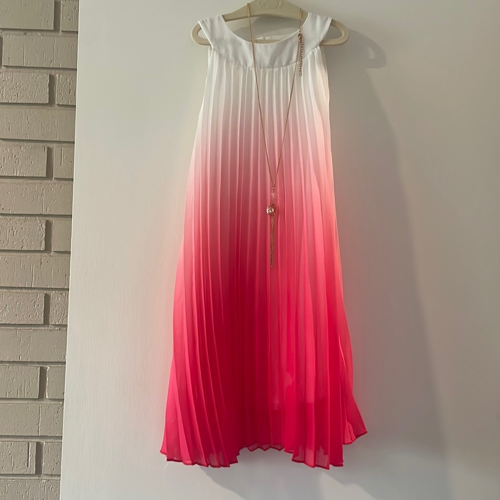 Rare editions pink and white Ombre dress
